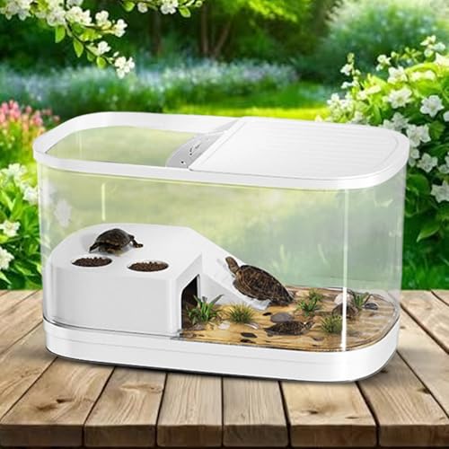 Bearded Dragon Tank Habitat Enclosure for Reptile | Gecko Terrarium Tank for Spider Chameleon Tarantula Bearded Dragon Frog Snack Gecko Tortoise - color: White