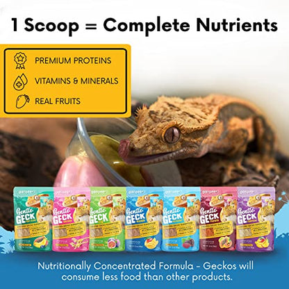 Gargeer 2oz Gentle Geck Mango Diet - Crested Gecko Food. Made in USA | Drive picky geckos wild! A irresistible organic mango superfood blend loaded with gut-safe probiotics and antioxidants - size: 2 Ounce (Pack of 1)