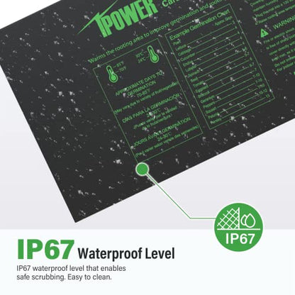 iPower 2-Pack Seedling Heat Mat for Plants with Dual Digital Temperature Controller, MET Certified Heating Pad, 48" x 20.75", Black - size: 48" x 20.75"(x2), style: with Digital Controller