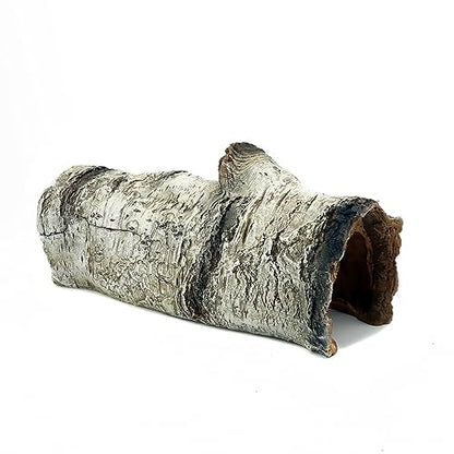 JIHAQUA Aquarium Resin Bark Terrarium Decor, Lizard, Snake or Reptile Hide | Lizard, Spider and Aquarium Fish Hide Cave (Medium Bark A)