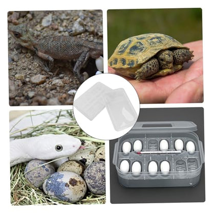 COLLBATH Hatching Reptile Breeding Box Plastic Incubation Container for Geckos Snakes and Lizards Easy to Clean and Transparent Design for Egg