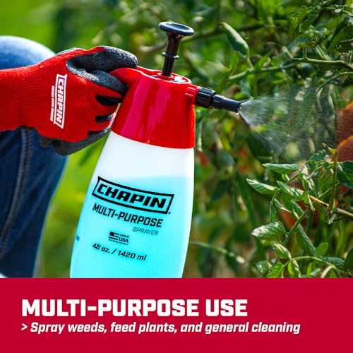Chapin 48oz Pump Sprayer, Anti-Clog for Reliable Coverage, 2 Pack | Comfortable handheld design; thumb shut-off reduces fatigue during lawn, garden and household spraying tasks - size: 48 ounces (Pack of 2)