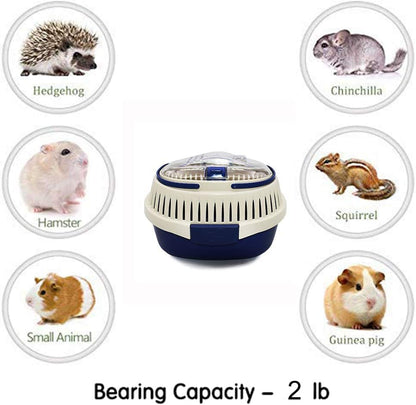 KAMEIOU Blue Small Animal Carrier for Guinea Pig, Sugar Glider, Hamster, Hedgehog, Chinchillas, Rat, Snakes - Portable, Lightweight, Breathable - Travel, Outdoor, Home Use - color: Blue