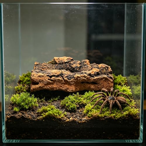 NUOBESTY 8 Pack Cork Bark for Reptile Hides and Terrarium Decor | Natural 2 X 3.9 in Reptile Tree Bark Panels for Gecko Climbing, Custom Shelters, Plant Mounting and Bioactive Layouts