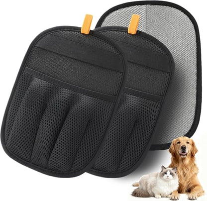 Magic Brush Pet Hair Remover Glove,Upgraded 5-Finger Electrostatic Pet Hair Removal Gloves for Couch, Carpet, Car Seat, Bedding, Furniture, Laundry,Reusable Animal Fur Removal Tool (Black-2PCS) - color: Black-2PCS