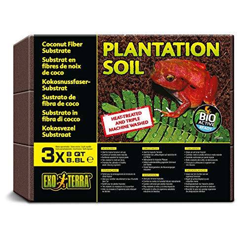 Exo Terra Plantation Soil, 8 Quarts - 3 Count (Pack of 1) - size: 3 Count (Pack of 1)
