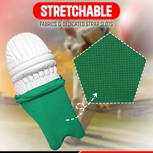 Cricket Batting Pads Covers – Waterproof, Durable & Stretchable – Protects Leg Guards from Dirt & Wear – Ideal for Training & Matches – One Size Fits Most (Pair)