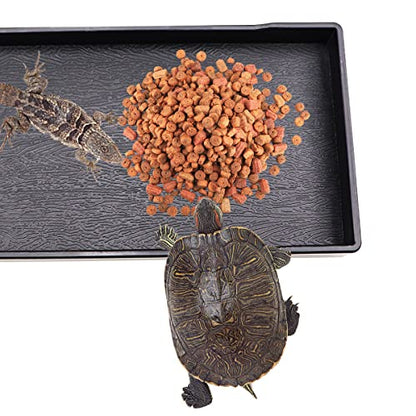 Reptile Food Water Bowl Plate Dish for Tortoise Crawl Pet Drinking and Eating Hallow Water Dish for Reptiles (Size1-S) - size: Size1-S