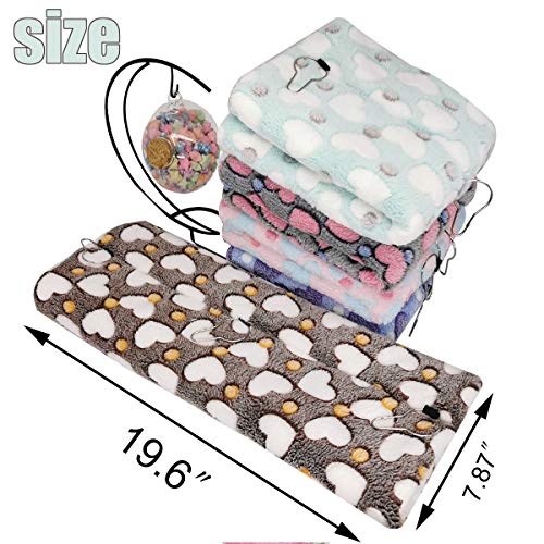 LEFTSTARER Guinea Pig Accessories Sugar Glider Cage Accessories Hamster Rat Toys Ferret Hammock Hanging Tunnel for Small Animals （Heart-Brown） - color: Brown