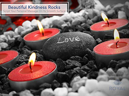 Royal Imports Flat River Rocks for Painting Craft Rocks – Grey Large 5lbs | Vase Filler Aquarium Gravel Smooth Stones for Arts & Crafts Fish Tank Gravel, Terrariums, Home Decor DIY & Crafting Projects - size: Large - 5 lbs