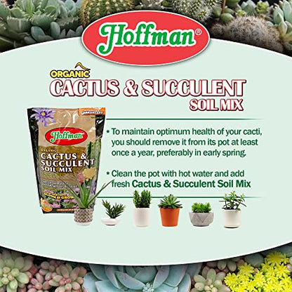 Hoffman 10404 Organic Cactus and Succulent Soil Mix, 4 Quarts, Brown/A - size: 1 pack