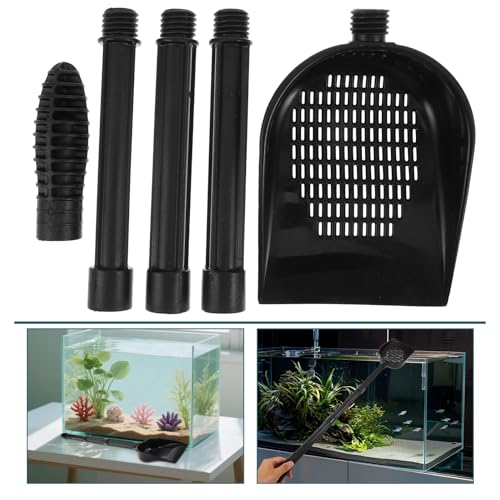 NUOBESTY Detachable Handle Aquarium Gravel Sand Shovel Multifunctional Fish Tank Cleaner for Sand Debris Removal Reach Areas Use for Aquariums Fish Tanks Reptile Habitats