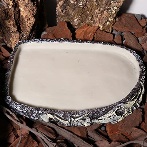 Tfwadmx 2 Pack Reptile Water Bowl, Reptile Feeding Dish, Bearded Dragon Water Dish, Turtle Feeding Bowl for Tortoises, Snakes, Lizards, Geckos, Chameleons - color: Bowl-2Pcs