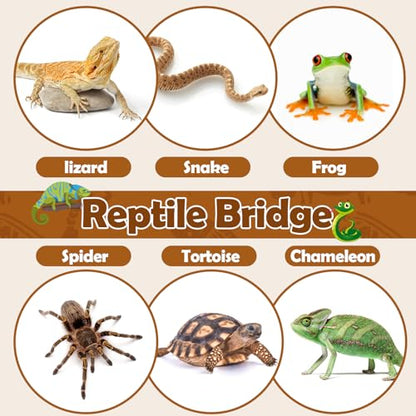 Vodolo Reptile Bridge,Bearded Dragon Hammock,Lizard Tank Climbing Accessories Gecko Reptile Decor for Habitat,Hamster Cage Accessories 12 in