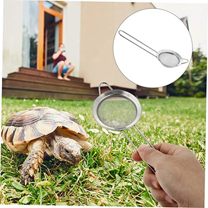 YARNOW 2pcs Box Reptile Sand Shovel Cleaning Litter Scoop Terrarium Reptile Substrate Poop Scooper Poop Sifting Tools Lizard Accessories Reptile Poop Scoop Lizards Stainless Steel Silver