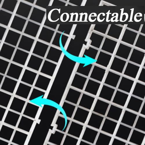 2PCS Fish Tank Dividers Lid, Aquarium Grid Bottom Isolation Tray Board, Plastic Egg Crate - color: Clear, size: 2PCS