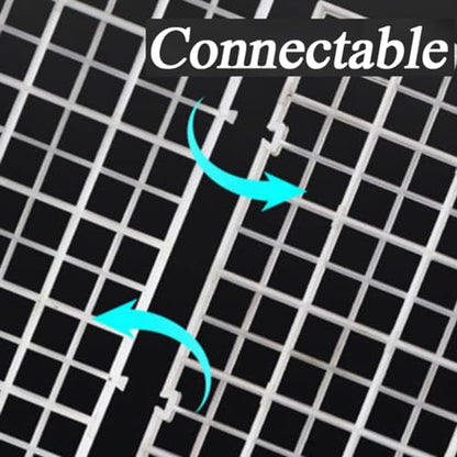 2PCS Fish Tank Dividers Lid, Aquarium Grid Bottom Isolation Tray Board, Plastic Egg Crate - color: Clear, size: 2PCS
