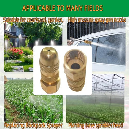 2Pcs High Pressure Misting Nozzle,Adjustable Spray Nozzle Tips for Backpack Sprayers,Farm Irrigation and Garden Irrigation Nozzle Replacement Kit