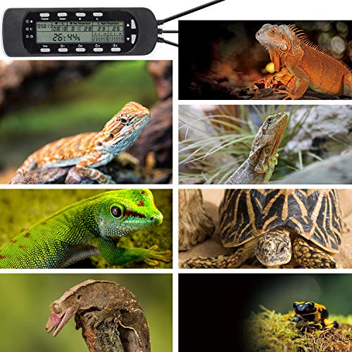 REPTI ZOO Reptile Thermostat Digital Outlet Temperature Timer Troptical or Desert Mode with Day Night Control for Aquarium Reptiles Terrarium Humidistat Mushroom Fermentation,Easy Setup (THC16) - color: 2 In 1 Temperature&Timer