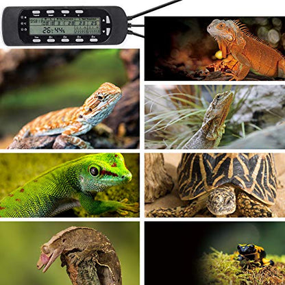 REPTI ZOO Reptile Thermostat Digital Outlet Temperature Timer Troptical or Desert Mode with Day Night Control for Aquarium Reptiles Terrarium Humidistat Mushroom Fermentation,Easy Setup (THC16) - color: 2 In 1 Temperature&Timer