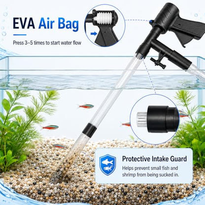 Fish Tank Cleaner Kit, Gravel Vacuum for Aquarium, Aquarium Vacuum & Siphon, Fish Tank Cleaning Kit, Aquarium Vacuum Gravel Cleaner