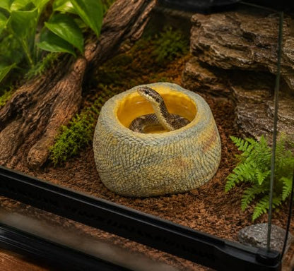 Snake Bathing Pool, Reptile Water Bowl, Bath Tub for Ball Python, Bearded Dragon, Gecko, Lizard, Soaking Pool for Reptile Habitat, Terrarium, Reptile Accessories