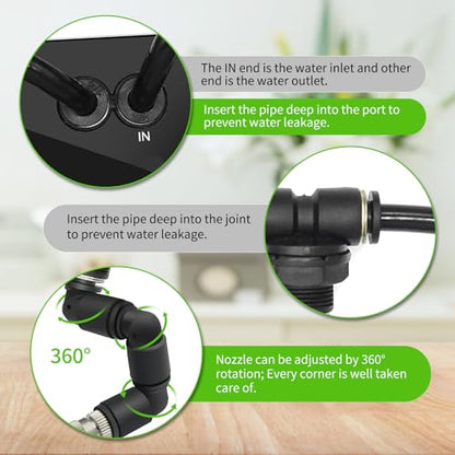Reptile mister, WiFi reptile humidifier withAPP control, automatic mister for reptile tank,terrarium, adjustable 360° nozzle, self-priming pump, easy to use
