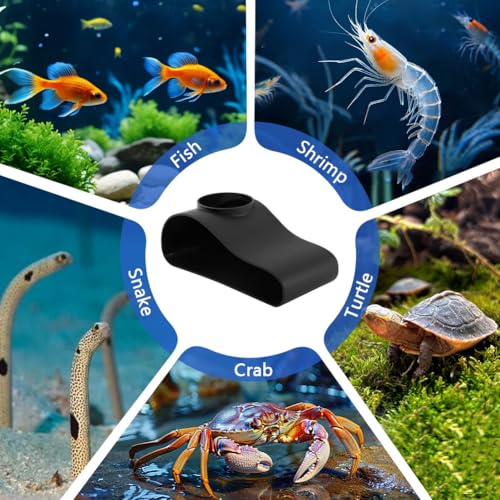 Aquarium Underground Tunnel Cave Fish & Shrimp Under Gravel Tunnel Aquarium Cave Hideout Shrimp and Fish Hiding Caves Shrimps Hideout(Size:Single Hole) - size: Single hole