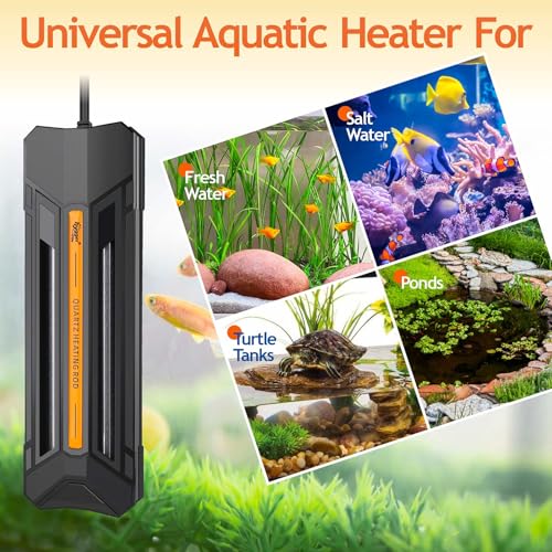hygger 800W Aquarium Heater with Controller, Adjustable & Submersible Fish Tank Heater with Digital Display Safety Triple Protection Beeping Alarm for Saltwater and Freshwater 80-220 Gallon - size: 800W for 80-220 Gallon