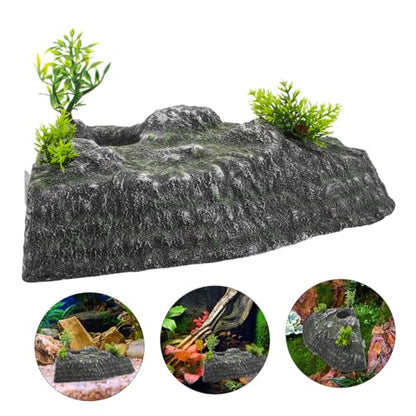 Toddmomy Turtle Basking Platform Climbing Ramp and Floating Island Natural Habitat Decor for Aquariums Resting Terrace for Tortoises and Reptiles Physical Activity and Reduces Stress