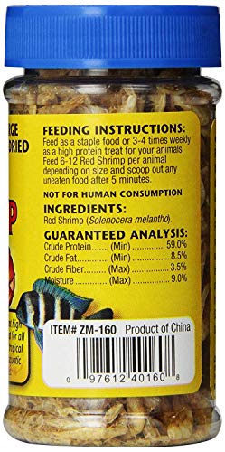 Zoo Med 2 Pack of Large Sun-Dried Red Shrimp, 0.5 Ounces Each, Treat for Large Tropical Fish and Aquatic Turtles - size: 0.5 Ounce (Pack of 2)