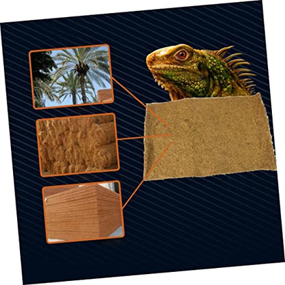 VANZACK Coconut Fiber Mat for Reptile Tank Substrate Liner for Lizard Turtle Bedding Accessories 50x30cm Bedding - size: Size 1
