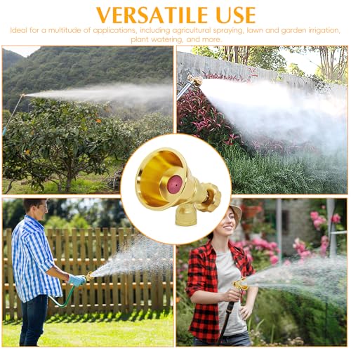 Brass Atomizing Nozzle - Adjustable, High-Pressure Irrigation Spray Misting Sprayer for Agricultural Spraying, Sprinkler Nozzle for Garden, Lawn - Water for Plant