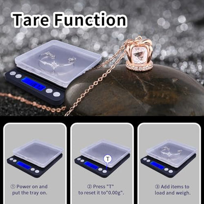 Gram Scale,Capacity 500g Accuracy 0.01g Mini Food Scales Digital Weight Grams and Oz,Small Kitchen High Precision for Espresso,Baking,Jewelry,Soap Making,Black - color: Black