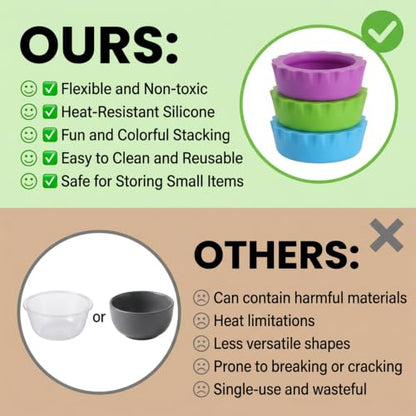12 Pack Pangea Crested Gecko Food Dish, Reusable Small Reptile Feeding Dish, Water Bowl Crested Gecko Tank Accessories for Hermit Crab Tarantula Isopods Snails Lizard(Silicone, 6 Colors)
