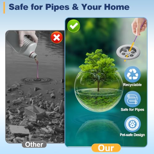Drain Snake 35-Inch, Reusable Drain Clog Remover for Shower Drain, 5 Pack | Break-Resistant Metal Sink Snake with Nylon Layer, Flexible 0.23" Slim Drain Cleaner Tool for Bathroom, Bathtub, Kitchen Sink