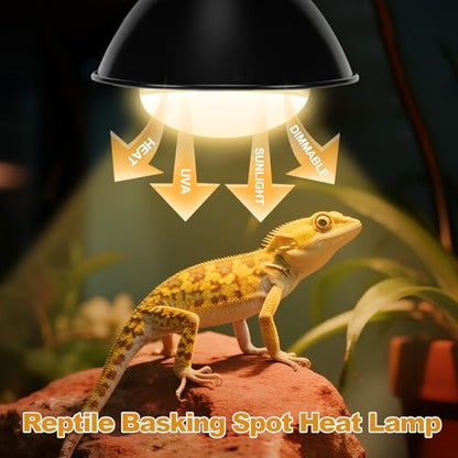 2Pack Reptile Heat Lamp, 100W Reptile Heat Emitter Infrared Basking Spot Light, UVA Daylight Heat Lamp Bulbs for Chickens Coop Reptiles Pets Brooder Use - style: 100W Reptile Heat Lamp