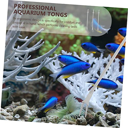 3Pcs Professional Aquarium Feeding Tongs Convenient Tweezers for Fish Feeding Aquascaping and Reptile Care Includes Straight and Curved Tips for Versatile Use