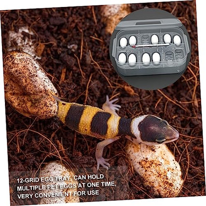 UPKOCH Reptile Hatching Box Transparent Incubation Container for Gecko Snake Lizard Eggs Lightweight Durable Double Design for Breeding and Scientific Research