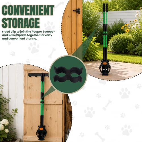 XP Pooper Scooper & Rake Set, Consumer Reports #1 Rated Ergonomic Scooper 2024, 2026. Strong & Lightweight, Dogs & Pet Poop Cleanup & Waste Removal - Fits Any Style Bag. 10-Year Wty. - size: XP Scooper and Rake SET, 37"