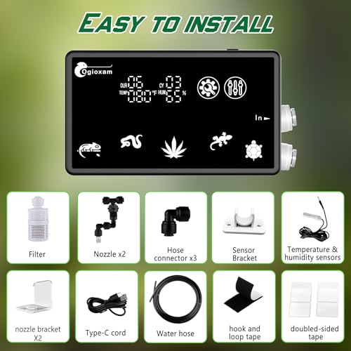 Automatic Reptile Mister System, Reptile Humidifiers Smart Misting System