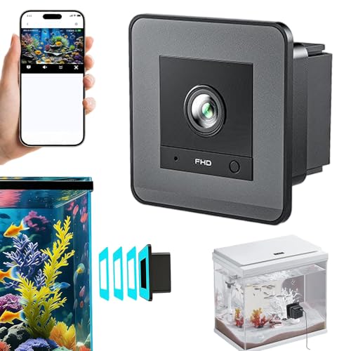 2K HD Aquarium & Terrarium WiFi Pet Camera for Fish Tank, Reptile Enclosure Monitoring with 140° Wide View, Anti-Glare, Night Vision & Two-Way Audio, 24/7 Recording with 128G Memory Card (No Card) - color: No card