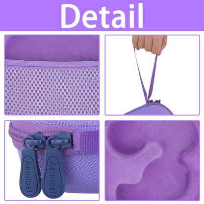 Aenllosi Hard Case for Moonlite Mini Projector Gift Pack fits upto 20 | EVA case construction, Water-resistant design, Dust-resistant design, Smooth zipper access, Carry handle, Case only - color: Purple