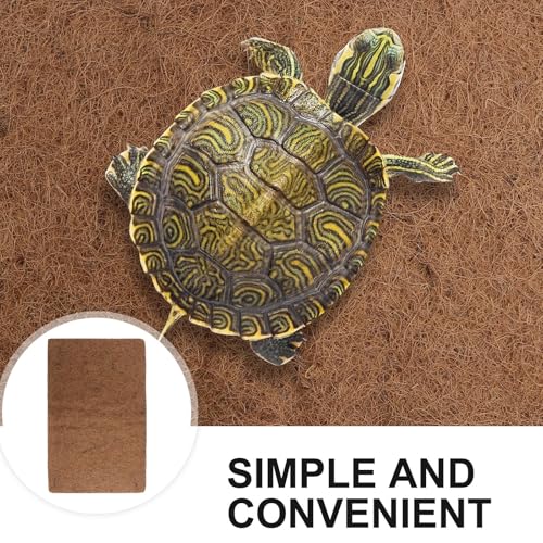 Healifty 3pcs Reptile Coconut Fiber Mat Natural Breathable Bedding Liner Mats for Reptile Pet Box No Deformation Terrarium Supplies