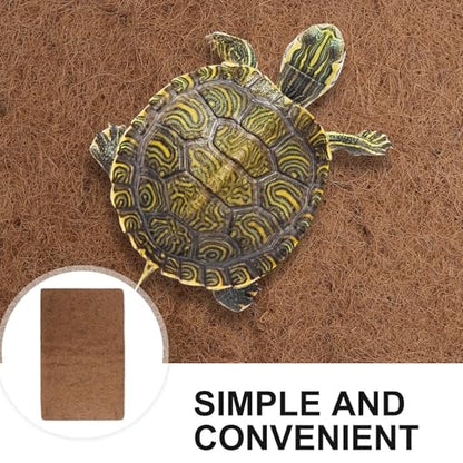 Healifty 3pcs Reptile Coconut Fiber Mat Natural Breathable Bedding Liner Mats for Reptile Pet Box No Deformation Terrarium Supplies