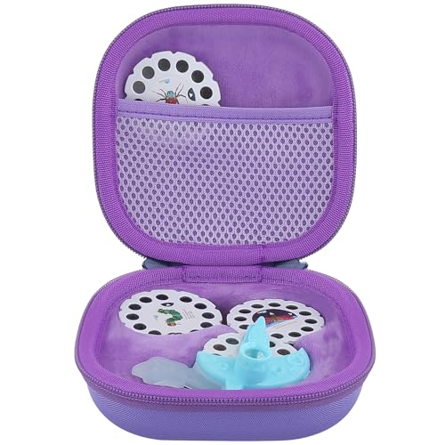 Aenllosi Hard Case for Moonlite Mini Projector Gift Pack fits upto 20 | EVA case construction, Water-resistant design, Dust-resistant design, Smooth zipper access, Carry handle, Case only - color: Purple