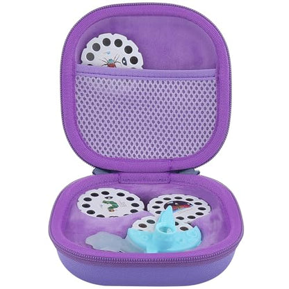 Aenllosi Hard Case for Moonlite Mini Projector Gift Pack fits upto 20 | EVA case construction, Water-resistant design, Dust-resistant design, Smooth zipper access, Carry handle, Case only - color: Purple