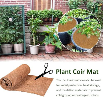 16 x 80 Inch Coconut Fiber Liners for Planter Window Box Flower Basket, Natural Coco Coir Sheet Coco Mats for Animal Pet Pad, Reptile Carpet, Garden Decoration - size: 16*80inch