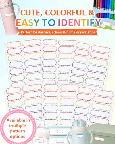 Tinabless 480 Pcs Waterproof School Labels for Kids, Stars | 480 Star Waterproof School Labels For Kids' Bottles, Pencil Cases, Notebooks, Lunch Boxes And Daycare Essentials. - color: Stars-480pcs