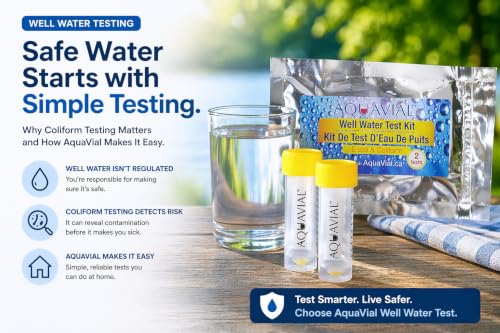Water Testing Kit 2 Pack - E Coli and Coliform Test for Drinking, Pool, Pond, Lake, Well Quality - Bacteria Tester